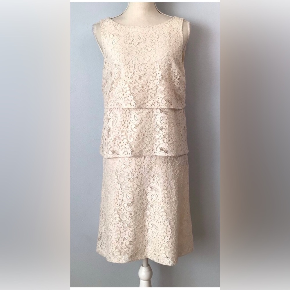 New Tommy Hilfiger Lace Tiered Sleeveless Dress